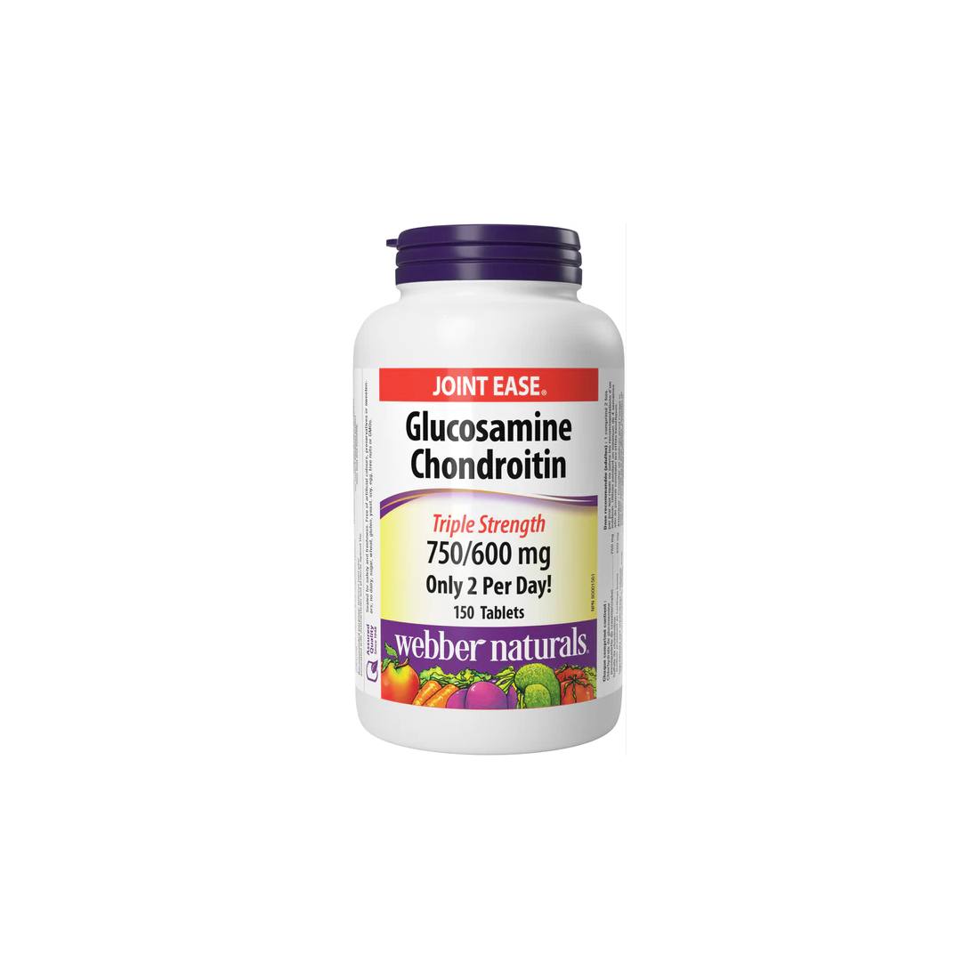 Webber Naturals Glucosamine Chondroitin Triple Strength 750/600 mg