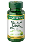 Nature's Bounty Standardized extract Ginkgo Biloba 120mg - 100 Capsules - Herbals
