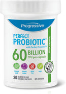 Progressive Perfect Probiotic 60 Billion Extra Strength with Perfect Prebiotic - 30 vegetable capsules - Probiotics