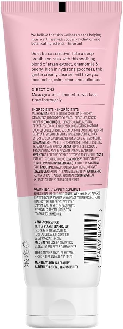 Acure Soothing Cleansing Cream - 118ml - Skin Care