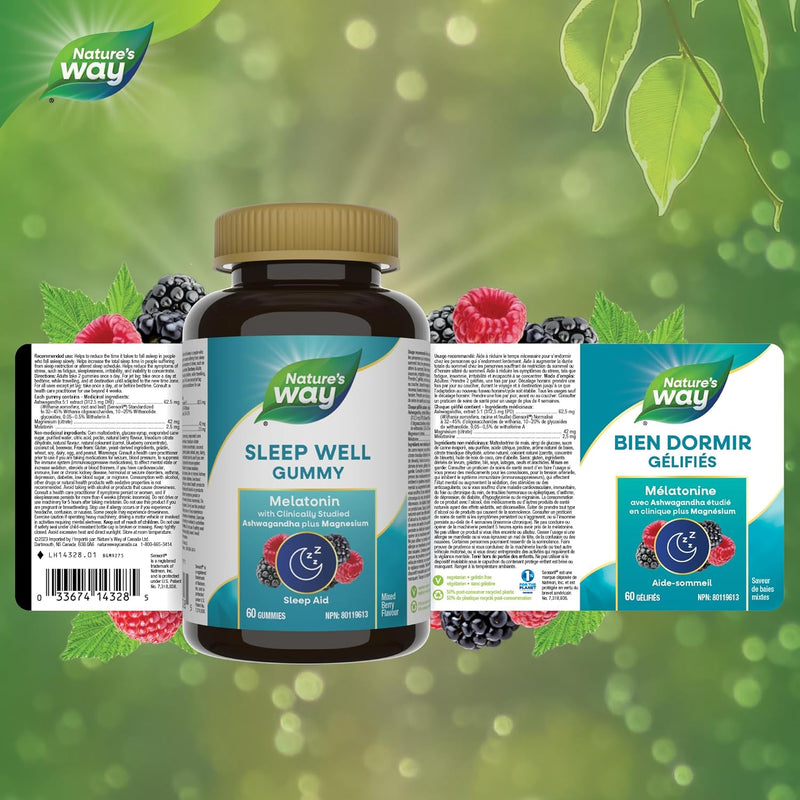 Nature's Way Sleep Well Gummies - 60 Gummies - Melatonin