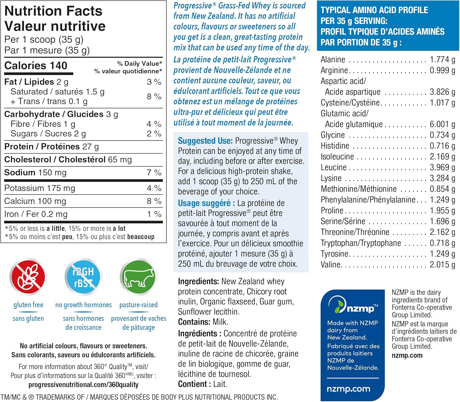 Progressive Grass Fed Whey Protein Unflavoured 375g