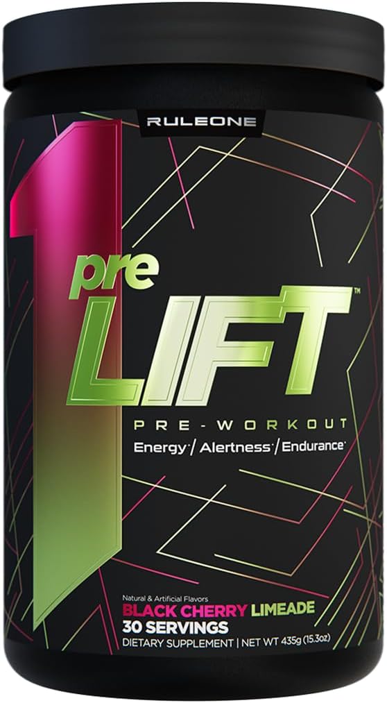 Rule 1 PreLift - Black Cherry Limeade 30 servings - Pre-Workout