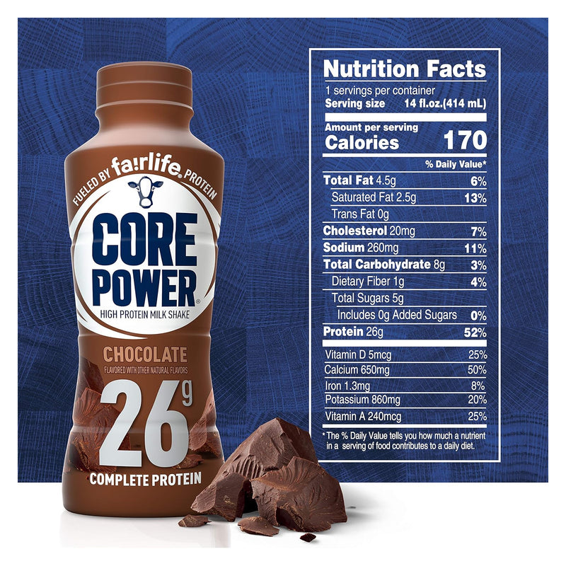 Fairlife Core Power High Protein Shake Chocolate / Pack of 12 / -