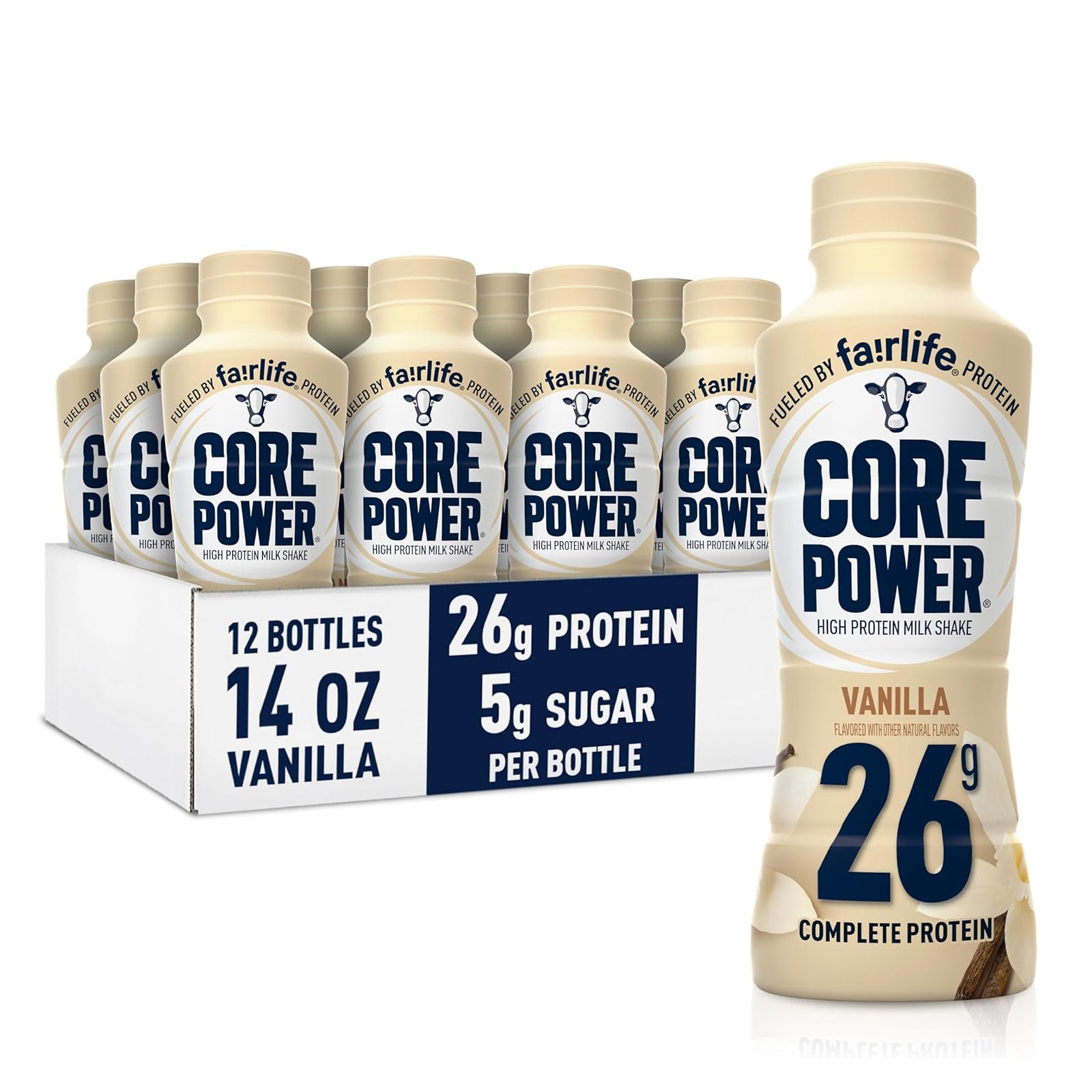 Fairlife Core Power High Protein Shake Vanilla / Pack of 12 / -