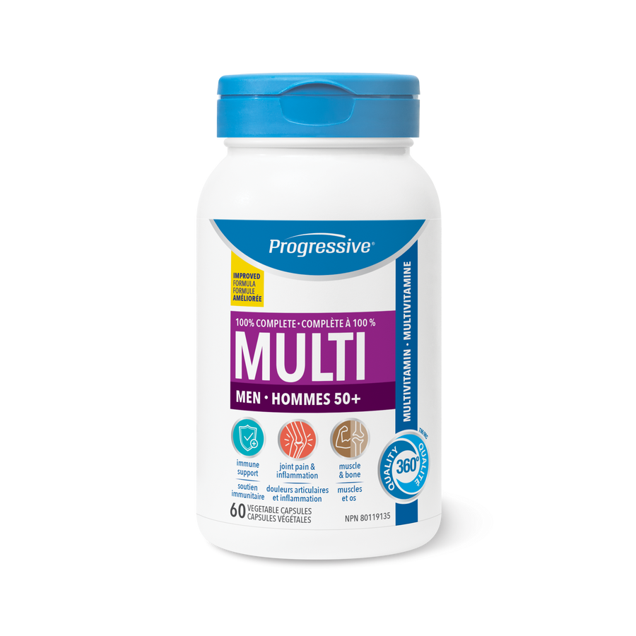 Progressive Multivitamins For Men 50+ - 60 vegetable capsules - Men's Health