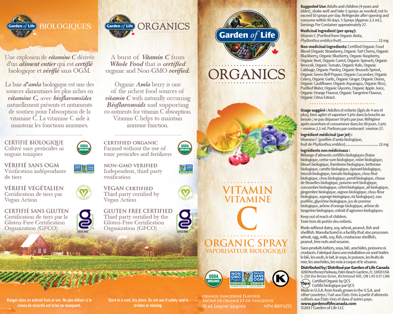 Organics - Vitamin C Organic Spray