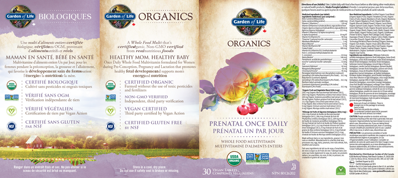 Organics - Multivitamin - Prenatal Once Daily