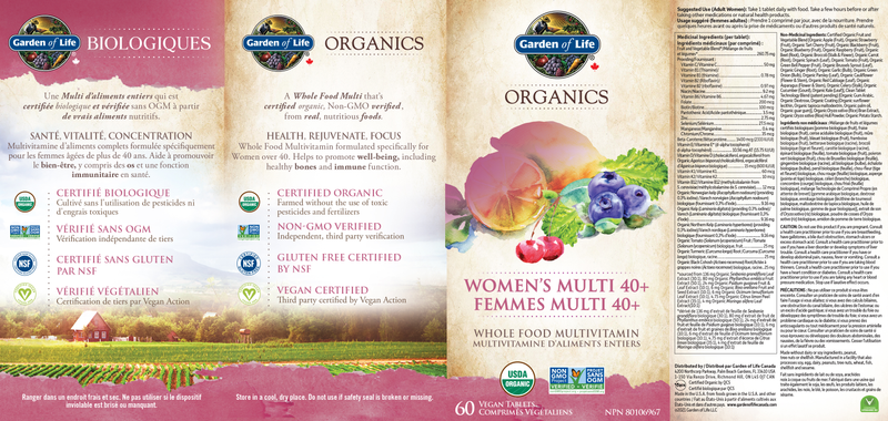 Organics - Multivitamin - Women’s Multi 40+