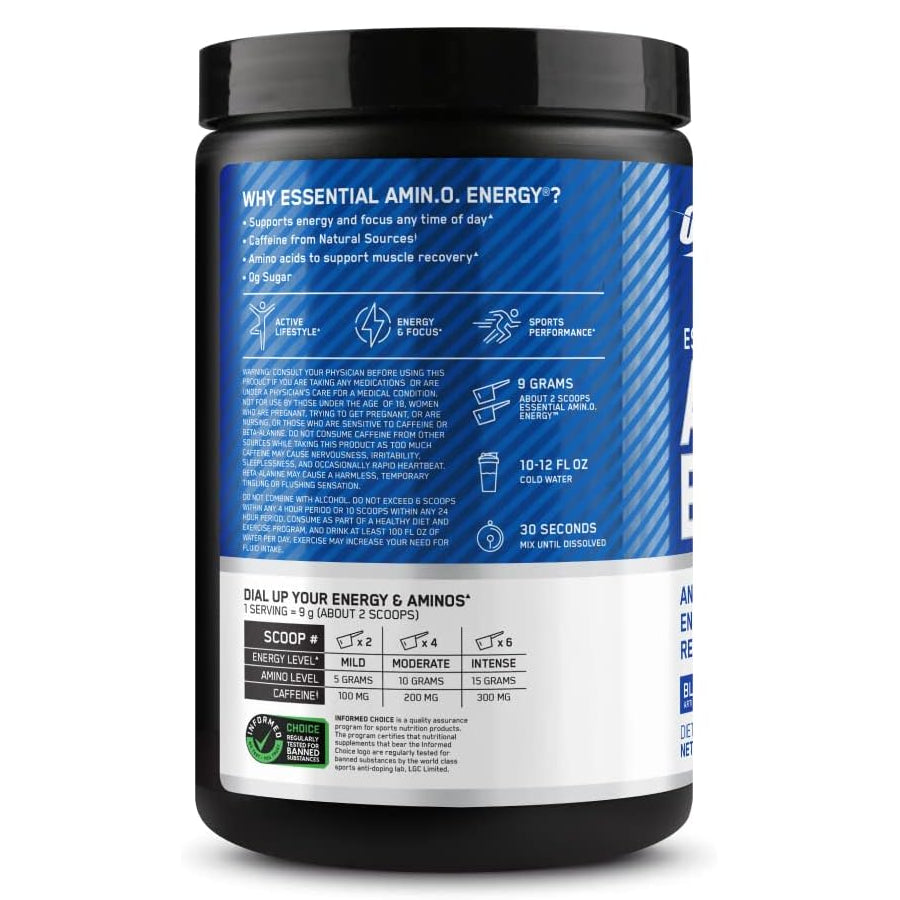 Optimum Nutrition Essential Amino Energy Blue Raspberry / 30 Servings