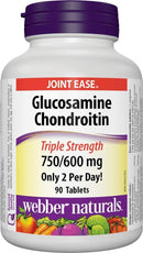 Webber Naturals Glucosamine Chondroitin Triple Strength 750/600 mg