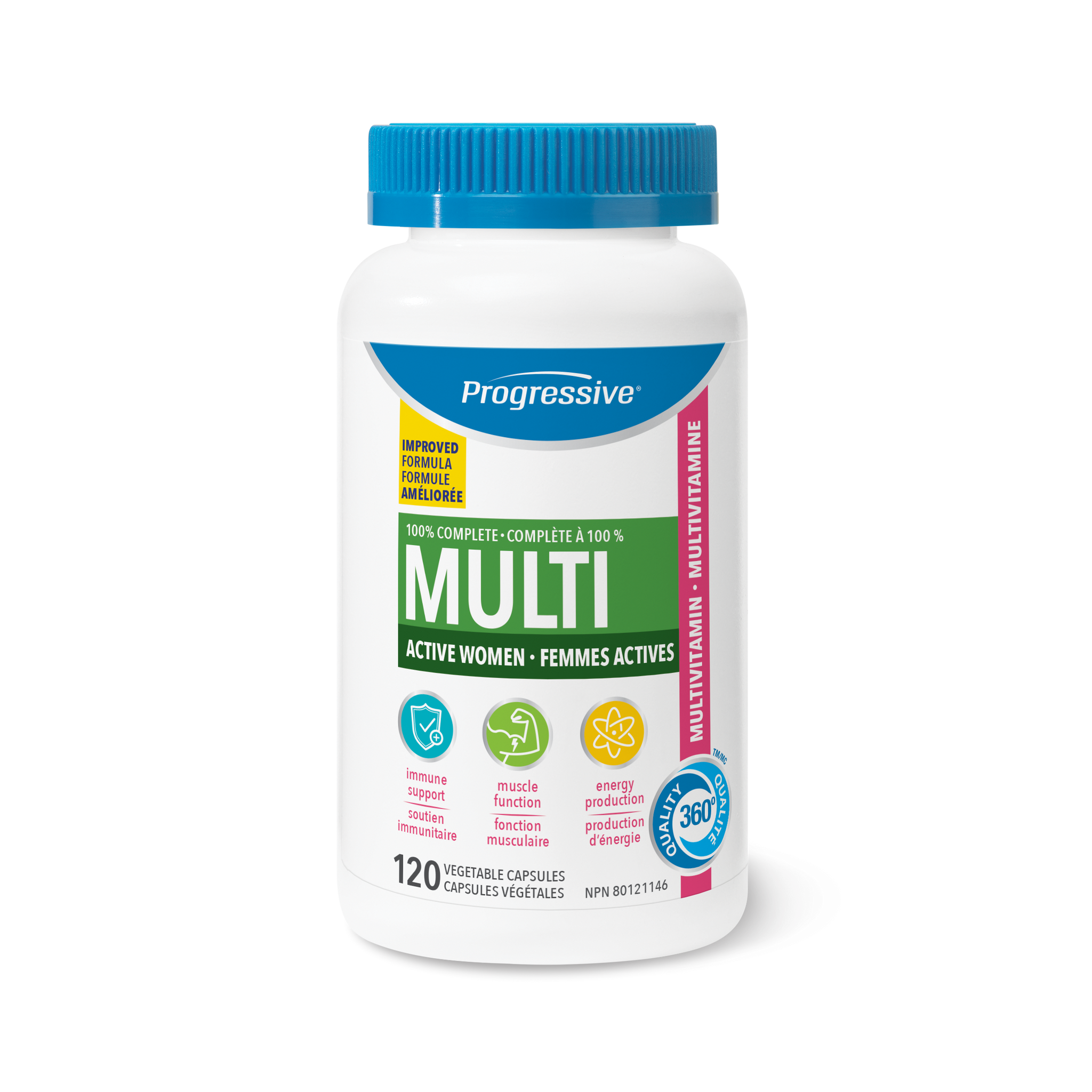 Progressive Multivitamins For Active Women - 120 vegetable capsules 03 31 2025 - Women's Health