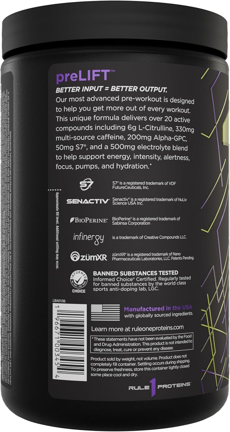 Rule 1 PreLift - Acai Berry 30 servings - Pre-Workout