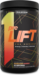 Rule 1 PreLift - Mandarin Mango 30 servings - Pre-Workout