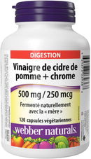 Vinaigre de cidre de pomme Webber Naturals + Chrome