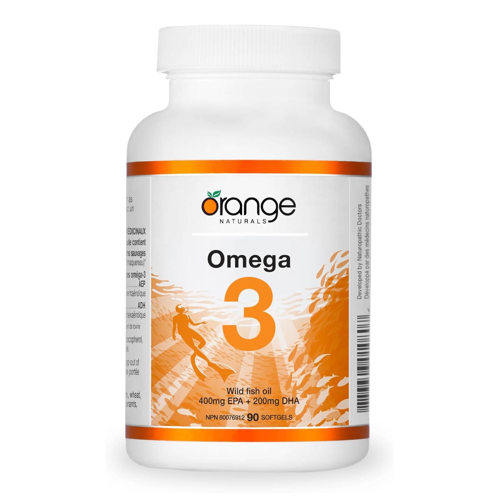 Orange Naturals Omega-3 Fish Oil 400/200mg - 90 Softgels - Omega 3