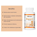 Orange Naturals Magnesium Glycinate 180mg - 60 Vegetarian Capsules - Magnesium