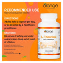 Orange Naturals L-Theanine 250mg - 60 Vegetarian Capsules - Stress Management