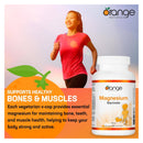 Orange Naturals Magnesium Glycinate 200mg - 90 Vegetarian Capsules - Magnesium