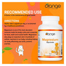 Orange Naturals Magnesium Glycinate 200mg - 90 Vegetarian Capsules - Magnesium