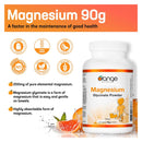 Orange Naturals Magnesium Glycinate Powder 200mg - 90g - Magnesium
