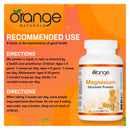 Orange Naturals Magnesium Glycinate Powder 200mg - 90g - Magnesium