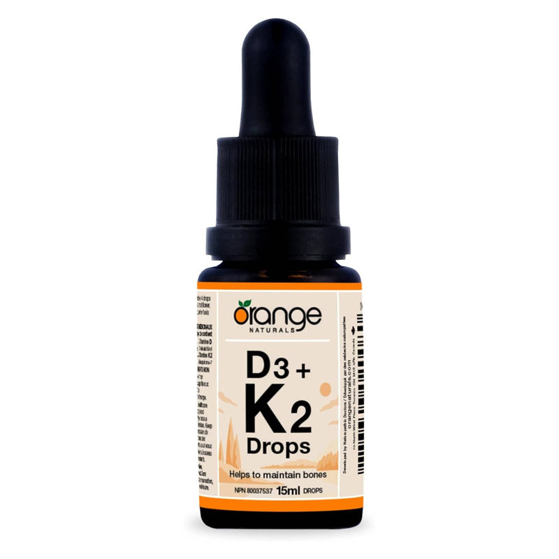 Orange Naturals D3 + K2 Drops 250IU/30mcg - Orange 15 ml - Multivitamin