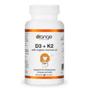 Orange Naturals D3 + K2 Softgels with Organic Coconut Oil - 90 Softgels - Multivitamin