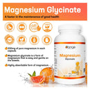Orange Naturals Magnesium Glycinate 200mg - 180 Vegetarian Capsules - Magnesium