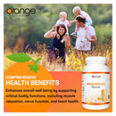 Orange Naturals Magnesium Glycinate 200mg - 180 Vegetarian Capsules - Magnesium