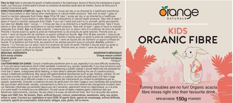 Orange Naturals Kids Organic Fibre - 150g - Enzymes