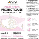 Orange Naturals - Baby Probiotics + D3 Drops - 10 ml - Probiotics