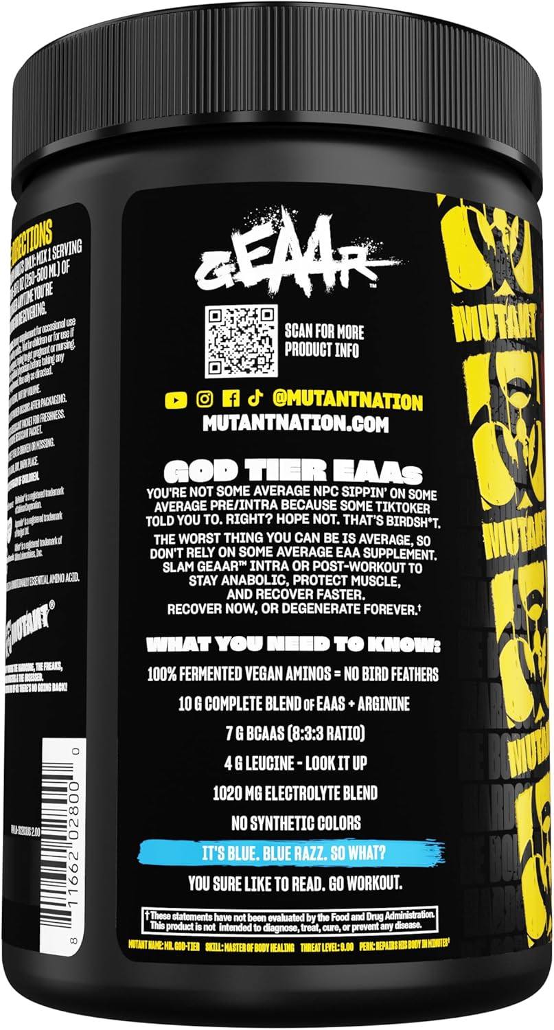 Mutant GEAAR - Blue Raspberry 400g - Post-workout