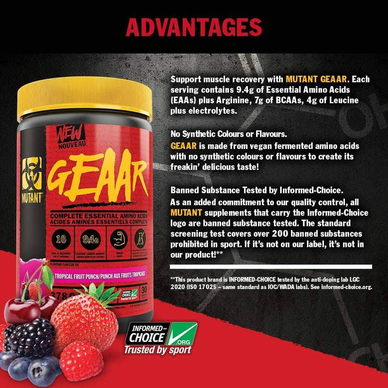 Mutant GEAAR - Sweet Iced Tea 378g - Post-workout