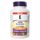 Webber Naturals Vitamin E 400 IU - 120 Softgels - Vitamin E