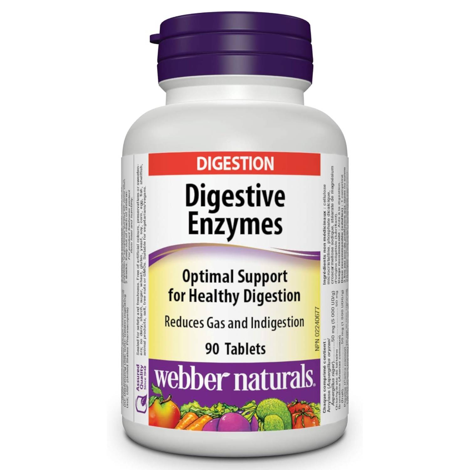 Webber Naturals Digestive Enzymes 90 Tablets