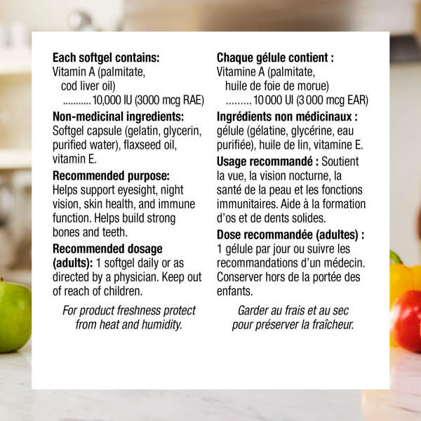 Webber Naturals Vitamin A 10,000 IU - 110 Softgels - Vitamin A