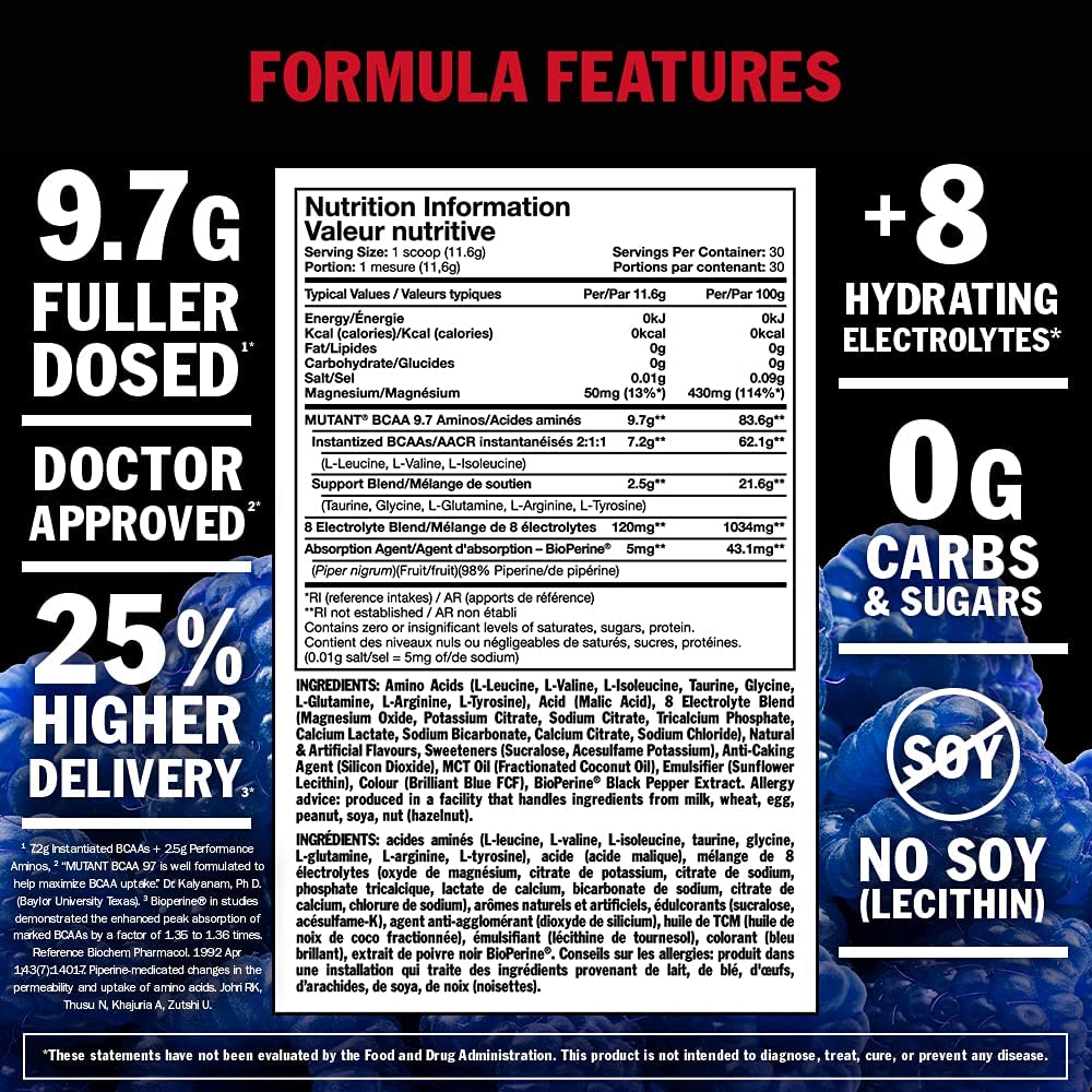 Mutant BCAA 9.7 - Sweet Iced Tea 90 Servings - BCAA