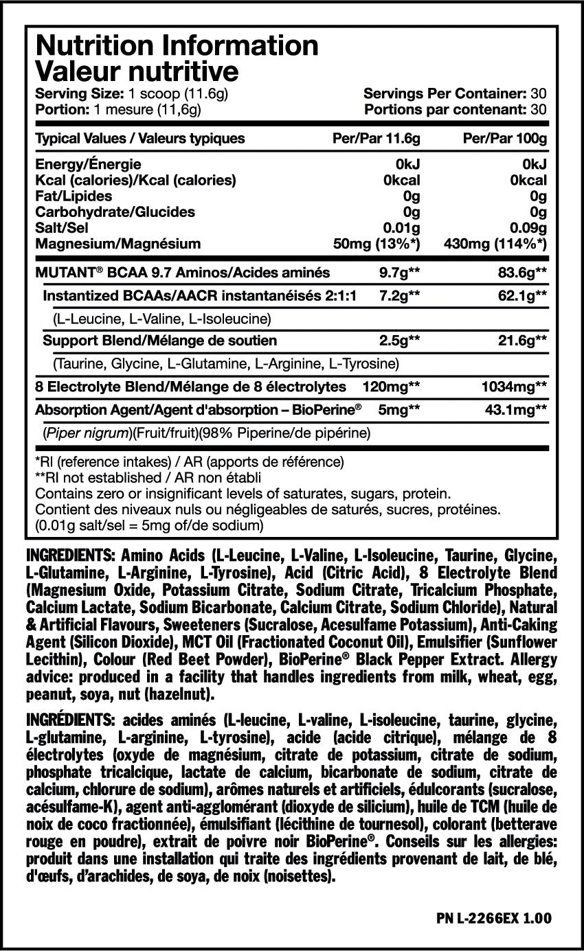 Mutant BCAA 9.7 - Sweet Iced Tea 90 Servings - BCAA