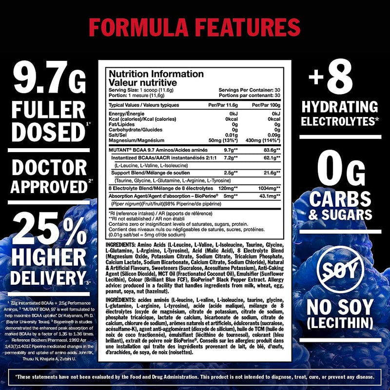 Mutant BCAA 9.7 - Sweet Iced Tea 90 Servings - BCAA