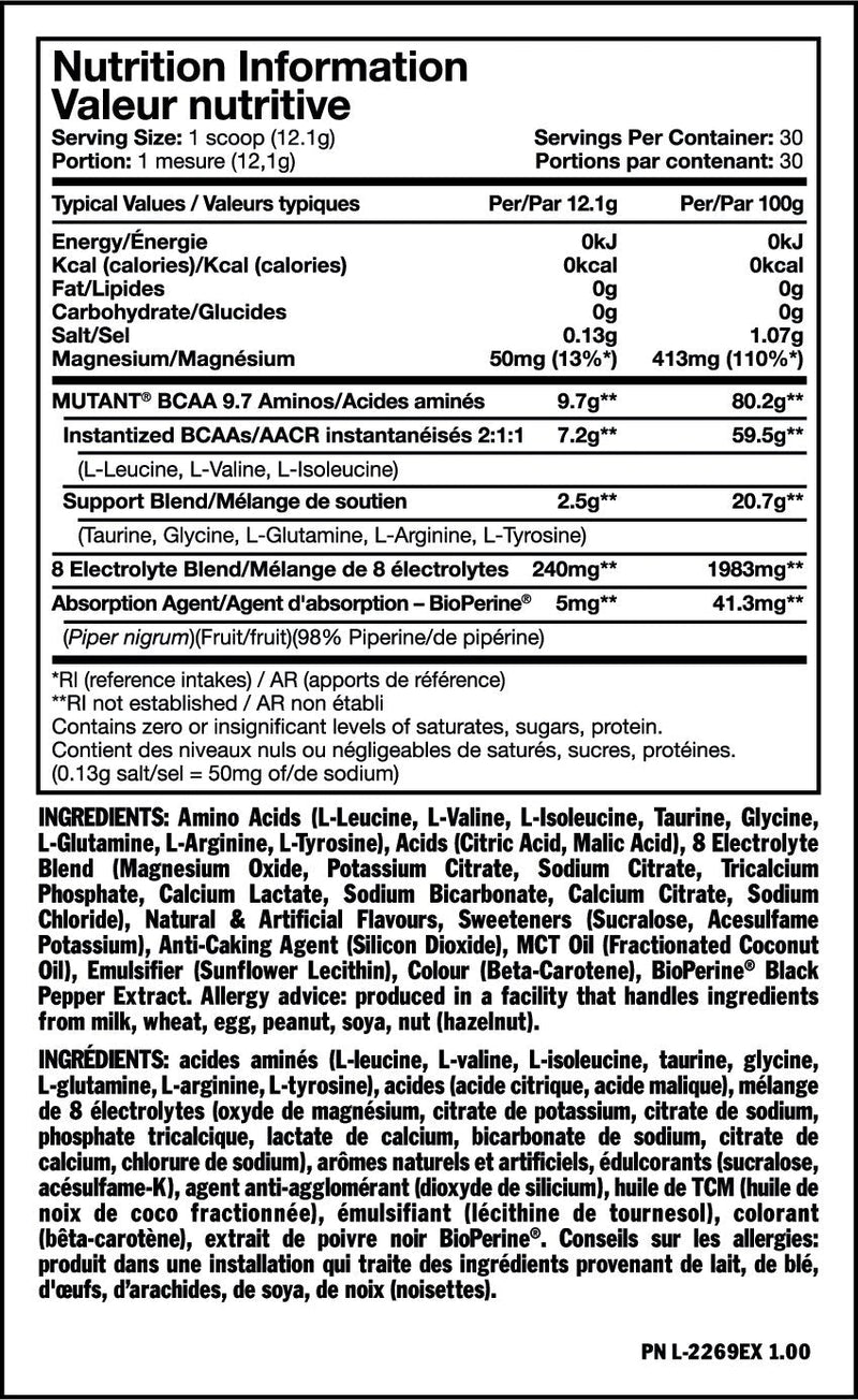 Mutant BCAA 9.7 - Sweet Iced Tea 90 Servings - BCAA
