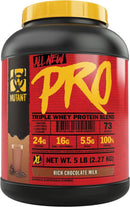 Mutant Pro - Triple Whey Protein Blend - Rich Chocolate Milk 5 lbs - Protein Powder
