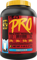 Mutant Pro - Triple Whey Protein Blend - Cookies n Cream 5 lbs - Protein Powder