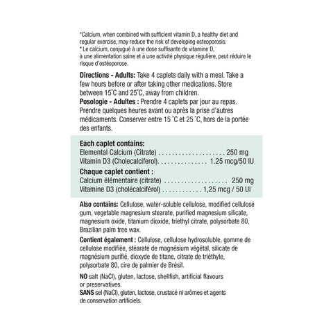 Jamieson Calcium Citrate & Vitamin D3