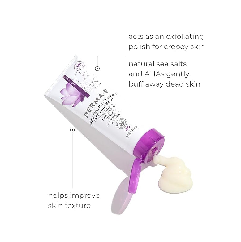 Derma E Crepey Skin Pre-Treatment Exfoliant Scrub 170g