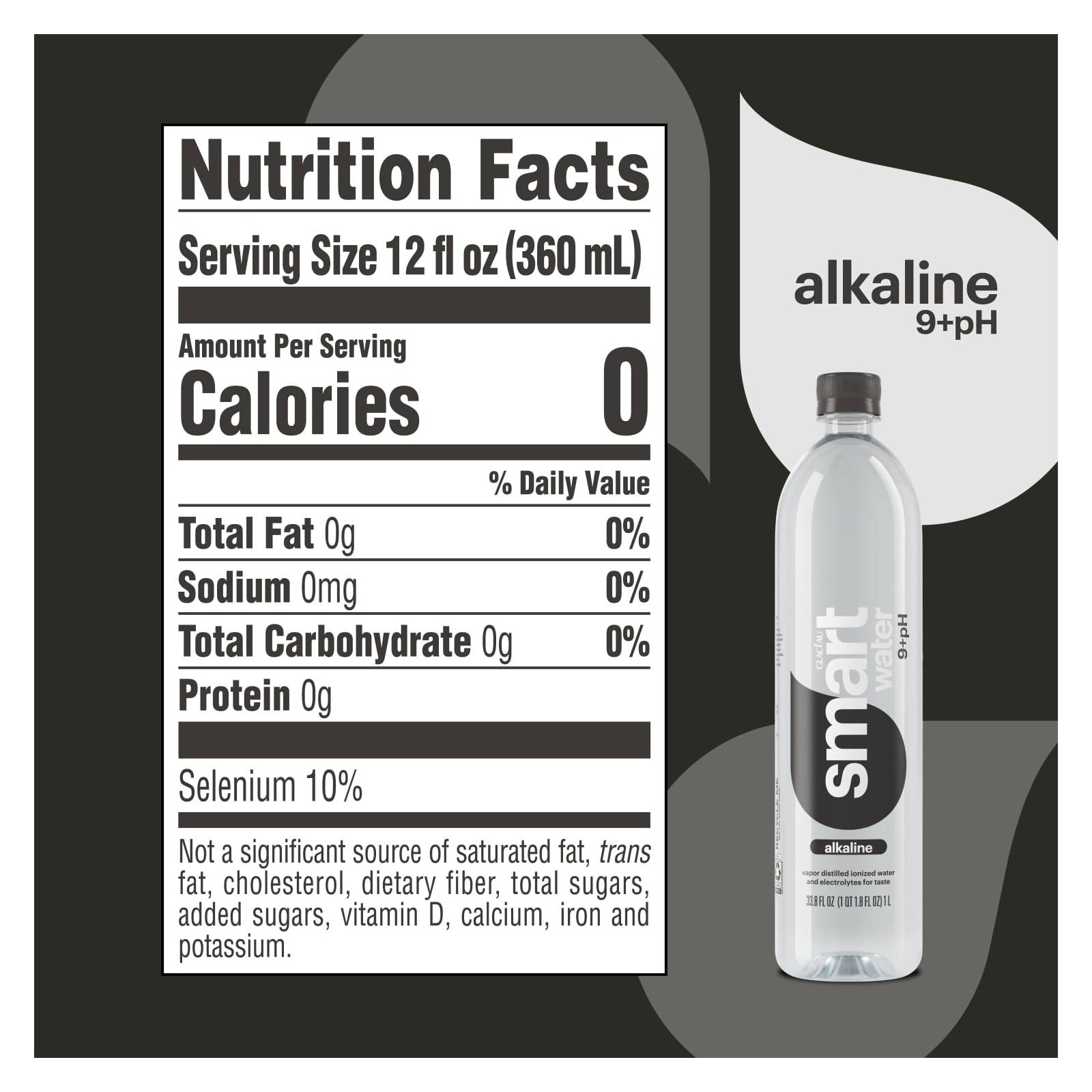 Glaceau smartwater Alkaline With Antioxidant - 12-Pack - Water