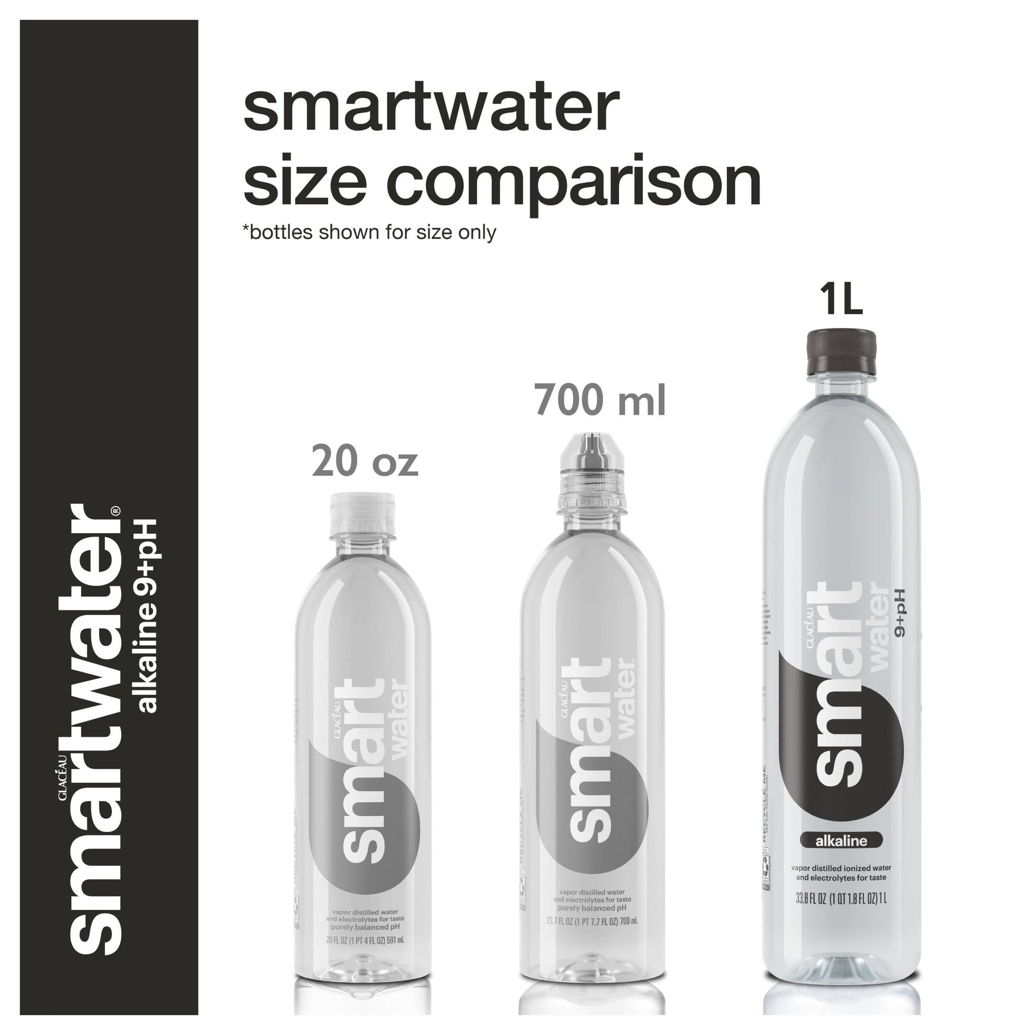 Glaceau smartwater Alkaline With Antioxidant - 12-Pack - Water