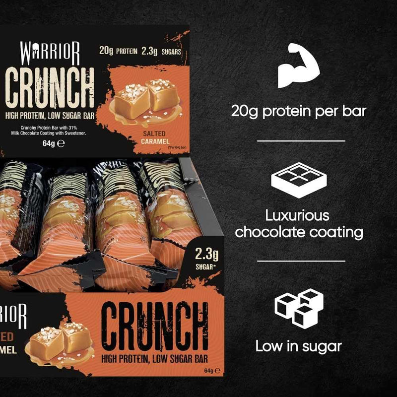 Warrior Crunch Bars, Box of 12, Sated Caramel, Benefits