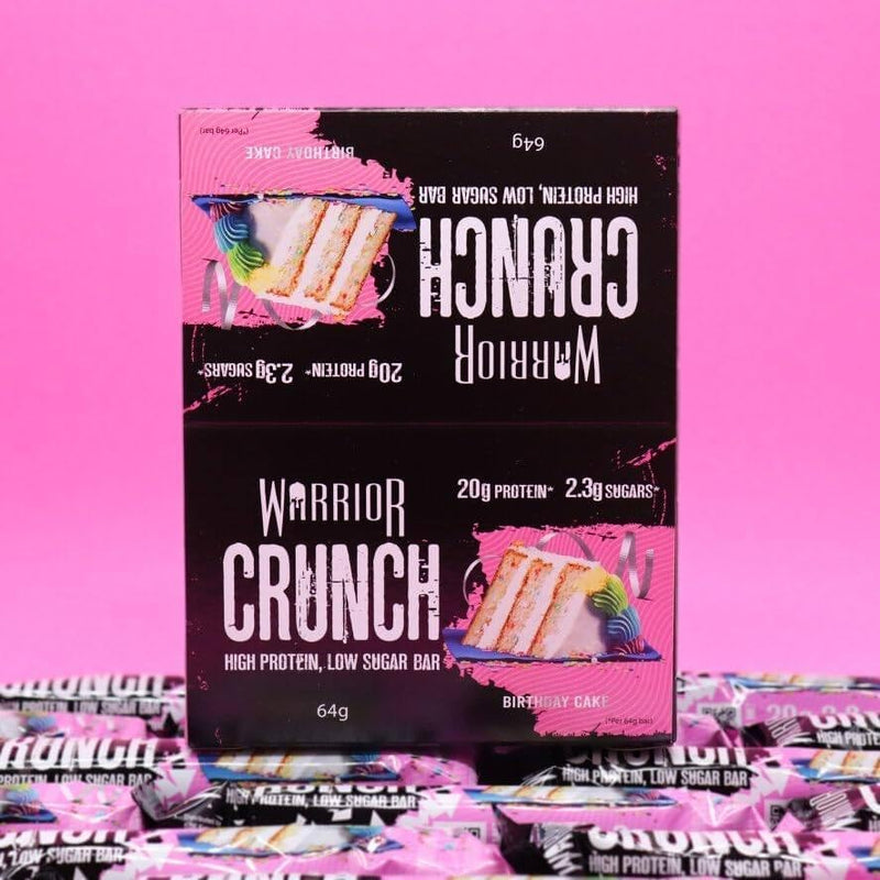 Warrior Crunch Bars, Box of 12, Birthday Cake