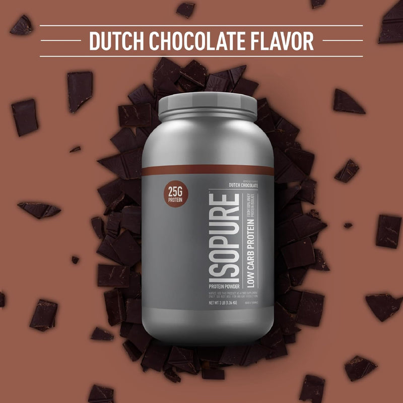 ISOPURE Zero Carb Protein Powder - Dutch Chocolate 3lb - Protein Powder